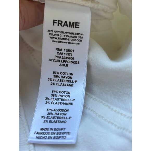 NWT FRAME Le Palazzo Crop Jeans, au natural, $278 Sz 25, G31 - Picture 9 of 11